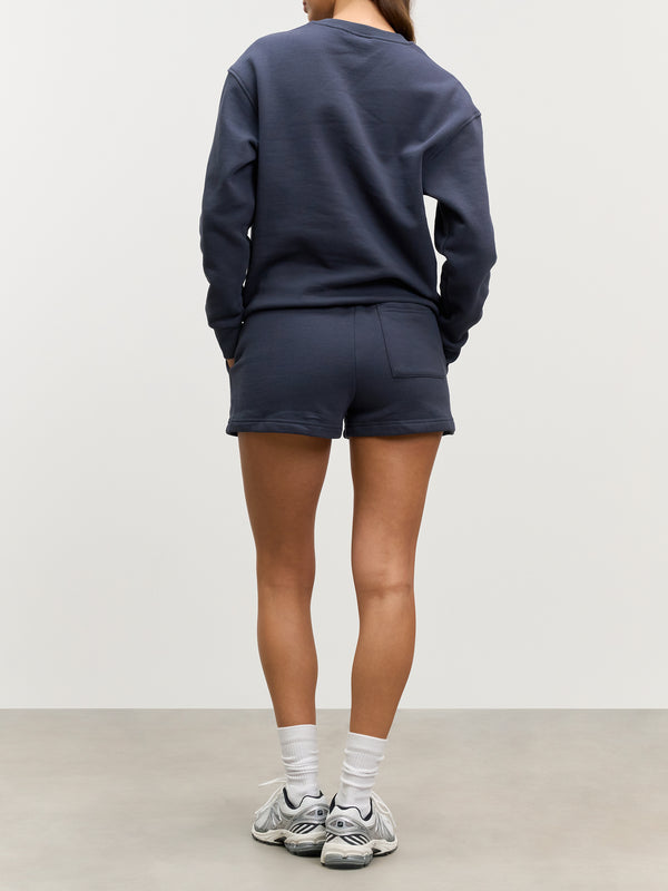 Womens Relaxed Jersey Short in Slate Blue