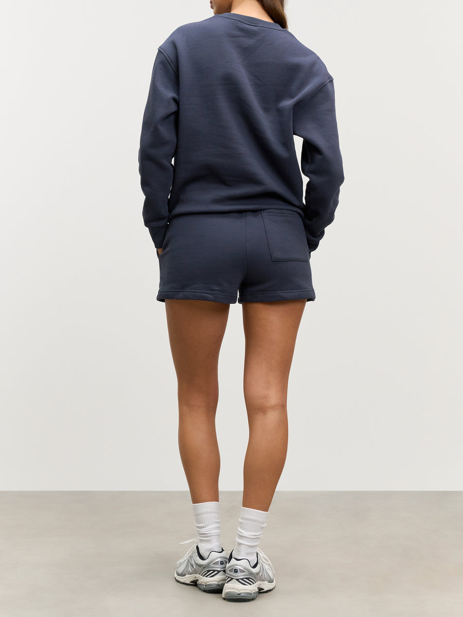 Womens Relaxed Jersey Sweatshirt in Slate Blue