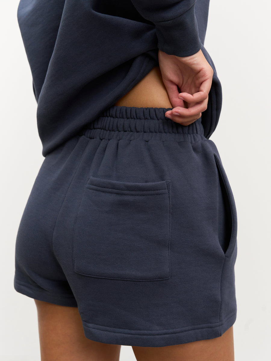 Womens Relaxed Jersey Short in Slate Blue