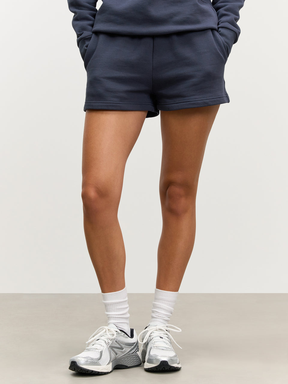 Womens Relaxed Jersey Short in Slate Blue