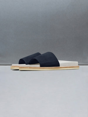 Suede Slides in Navy