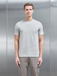 Slim Fit Cotton T-Shirt in Stone
