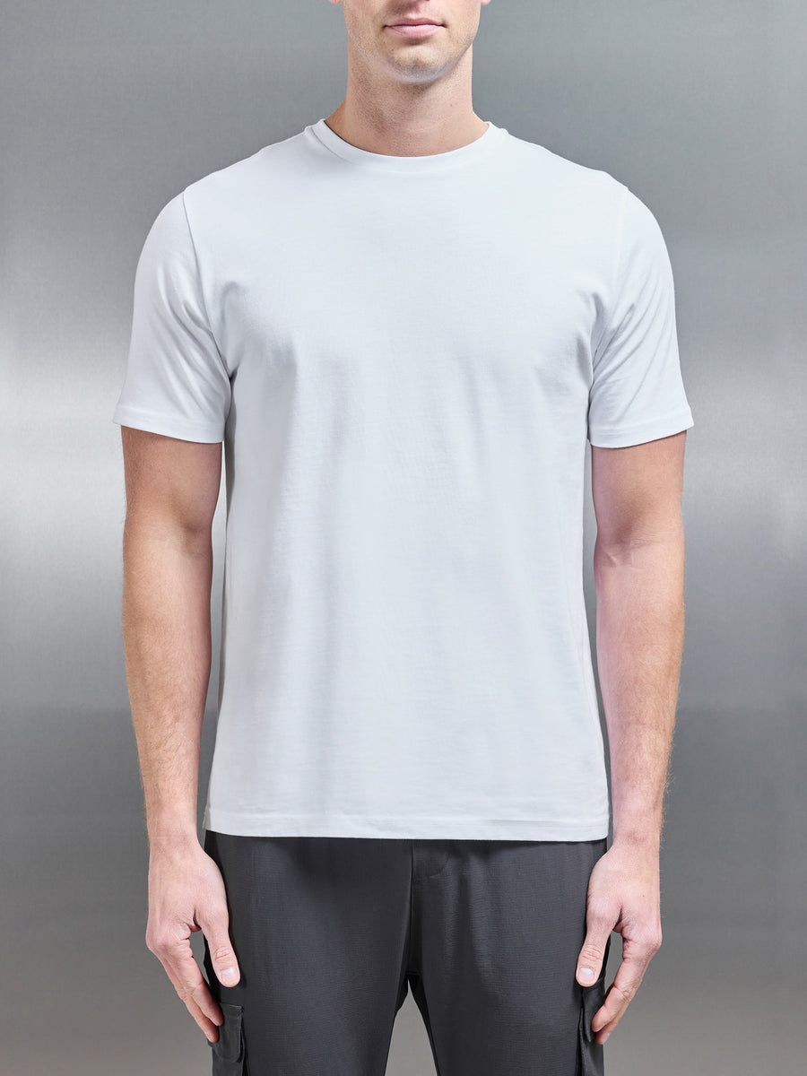 Slim Fit Cotton T-shirt in White