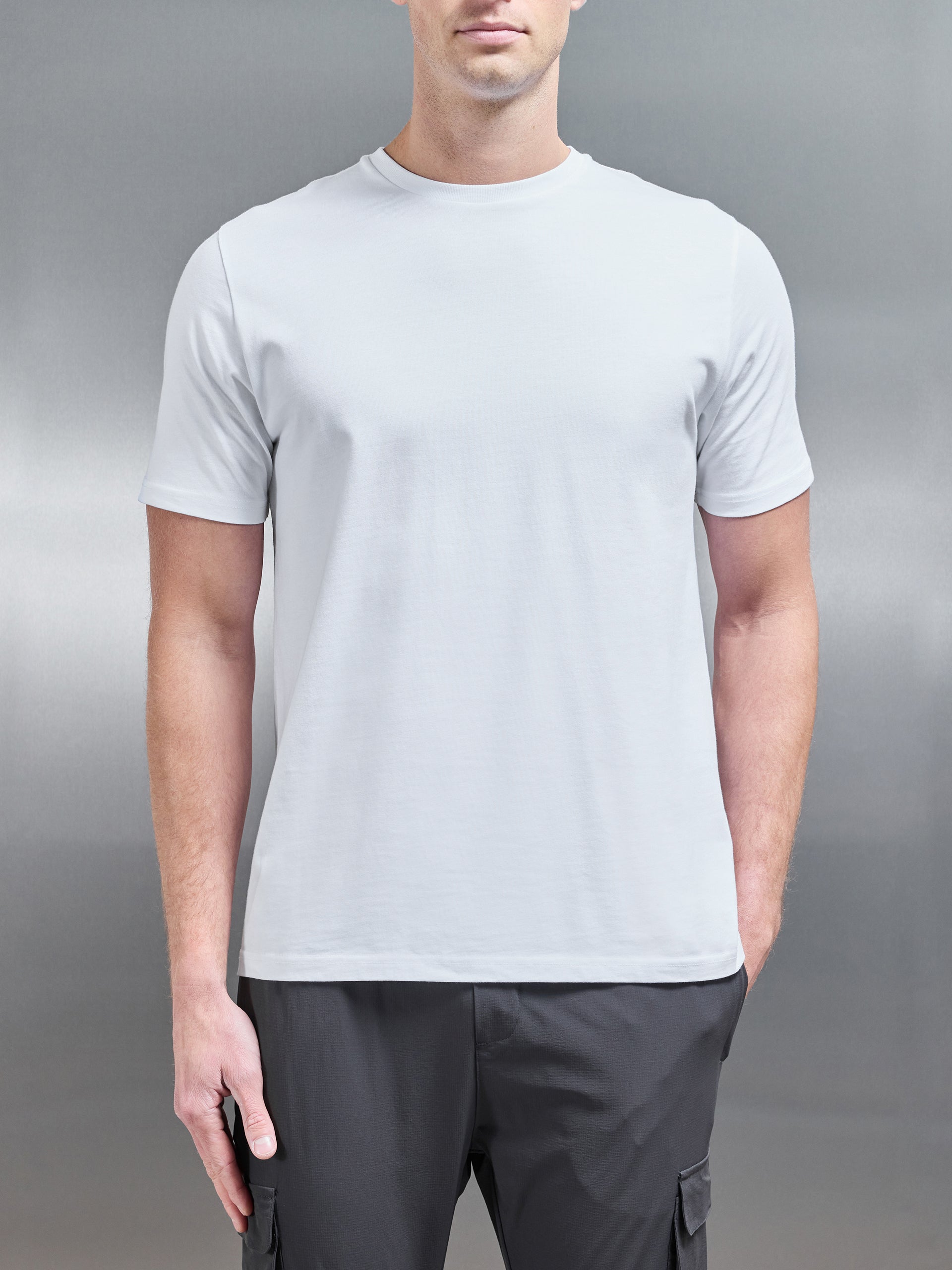 Slim Fit Cotton T-shirt in White