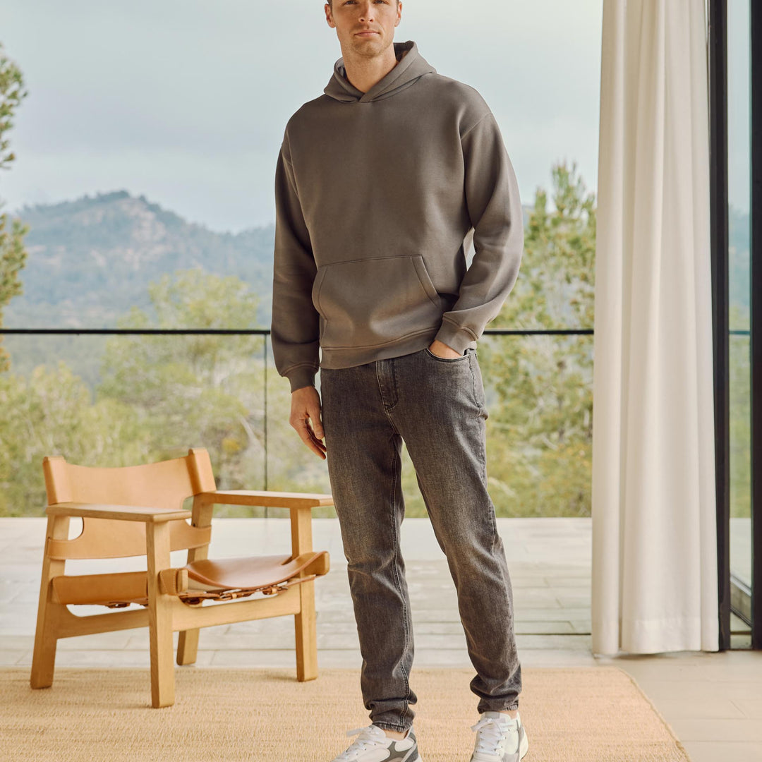 Slim Fit Denim Jeans in Grey Wash