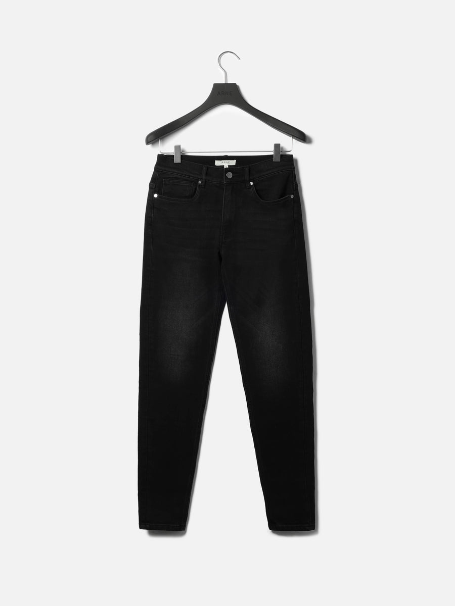 Slim Fit Denim Jeans in Black Wash