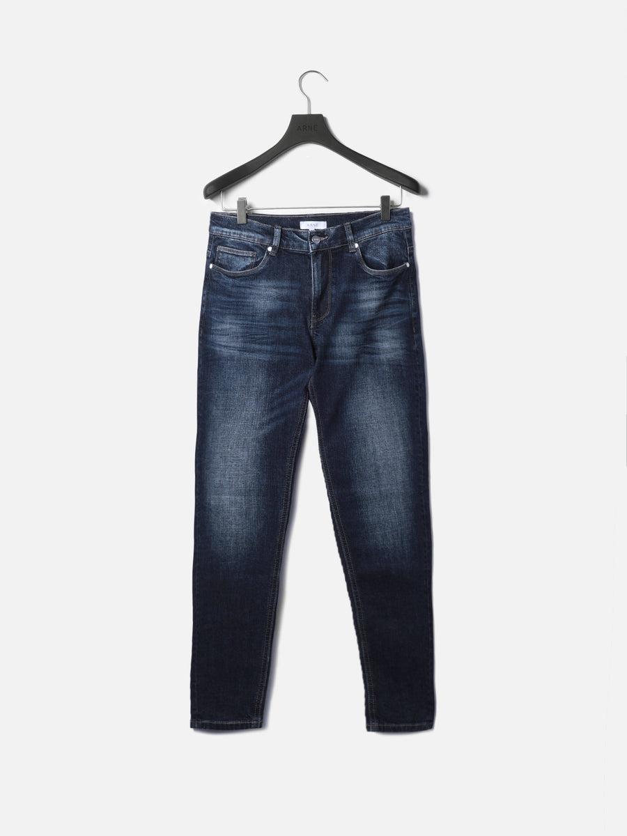 Slim Fit Denim Jeans in Dark Blue