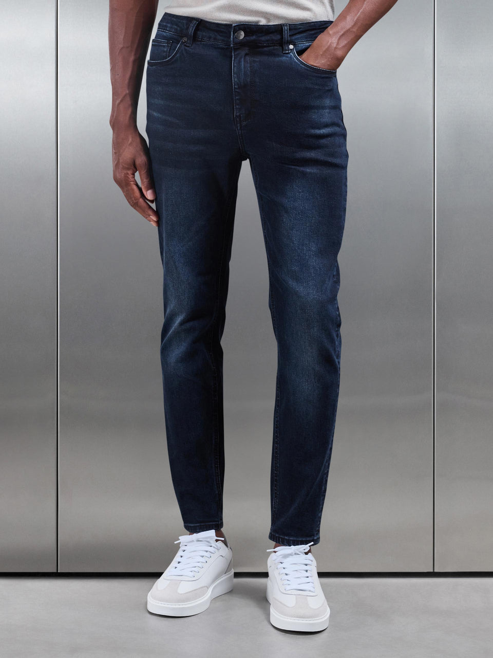 Slim Fit Denim Jeans in Midnight Blue