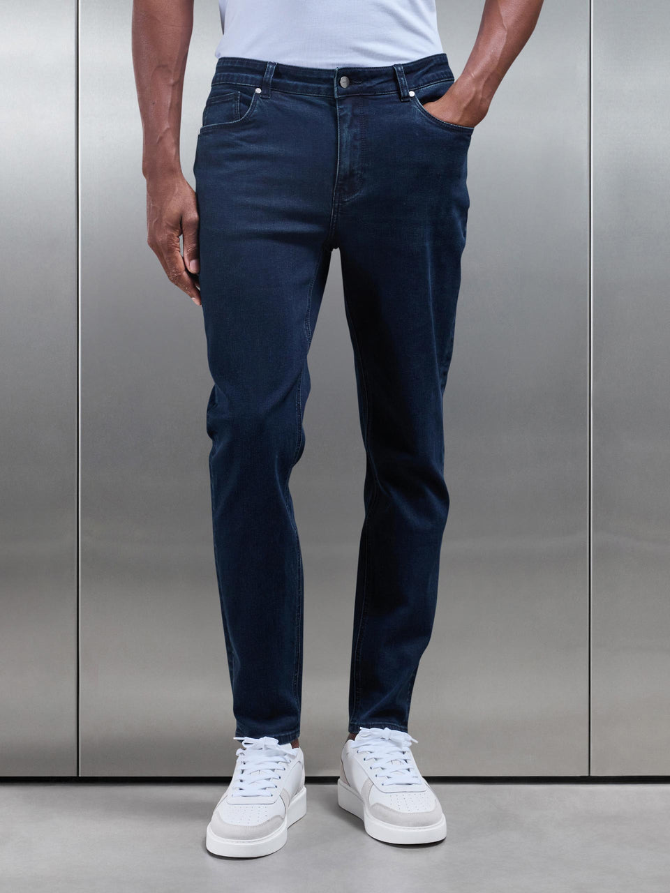 Slim Fit Denim Jeans in Navy