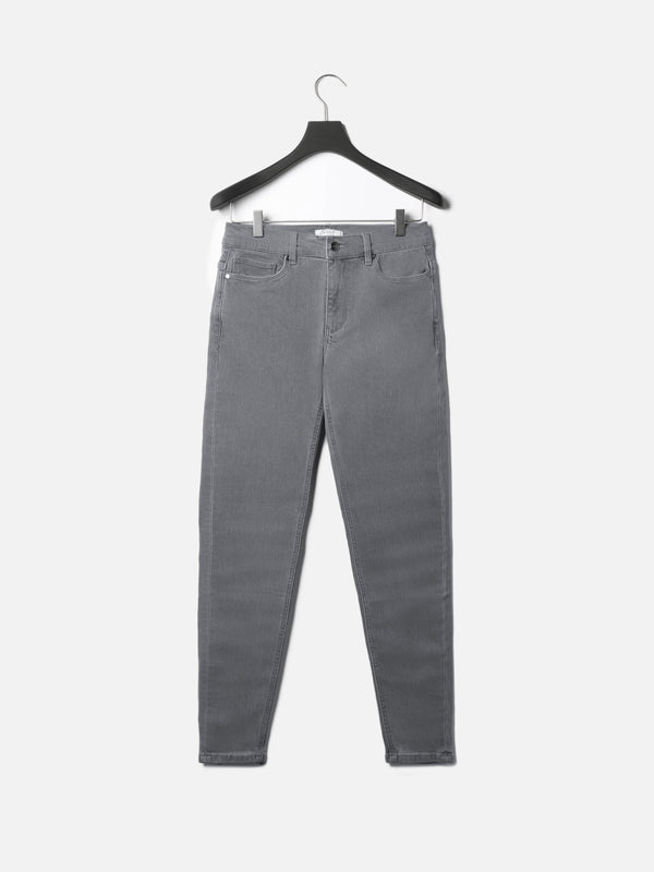 Slim Fit Denim Jeans in Solid Grey