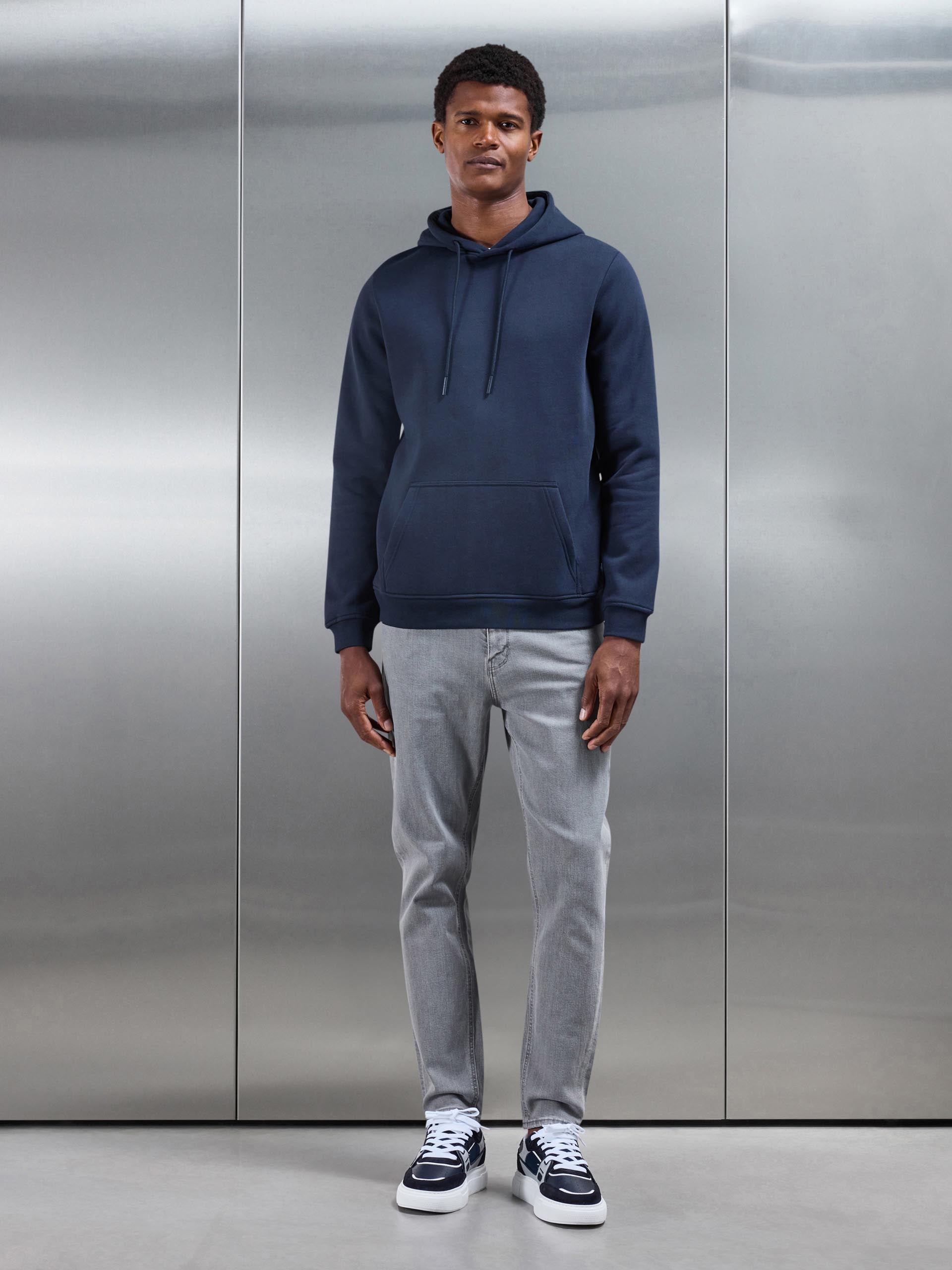 Slim Denim Jeans in Solid Grey