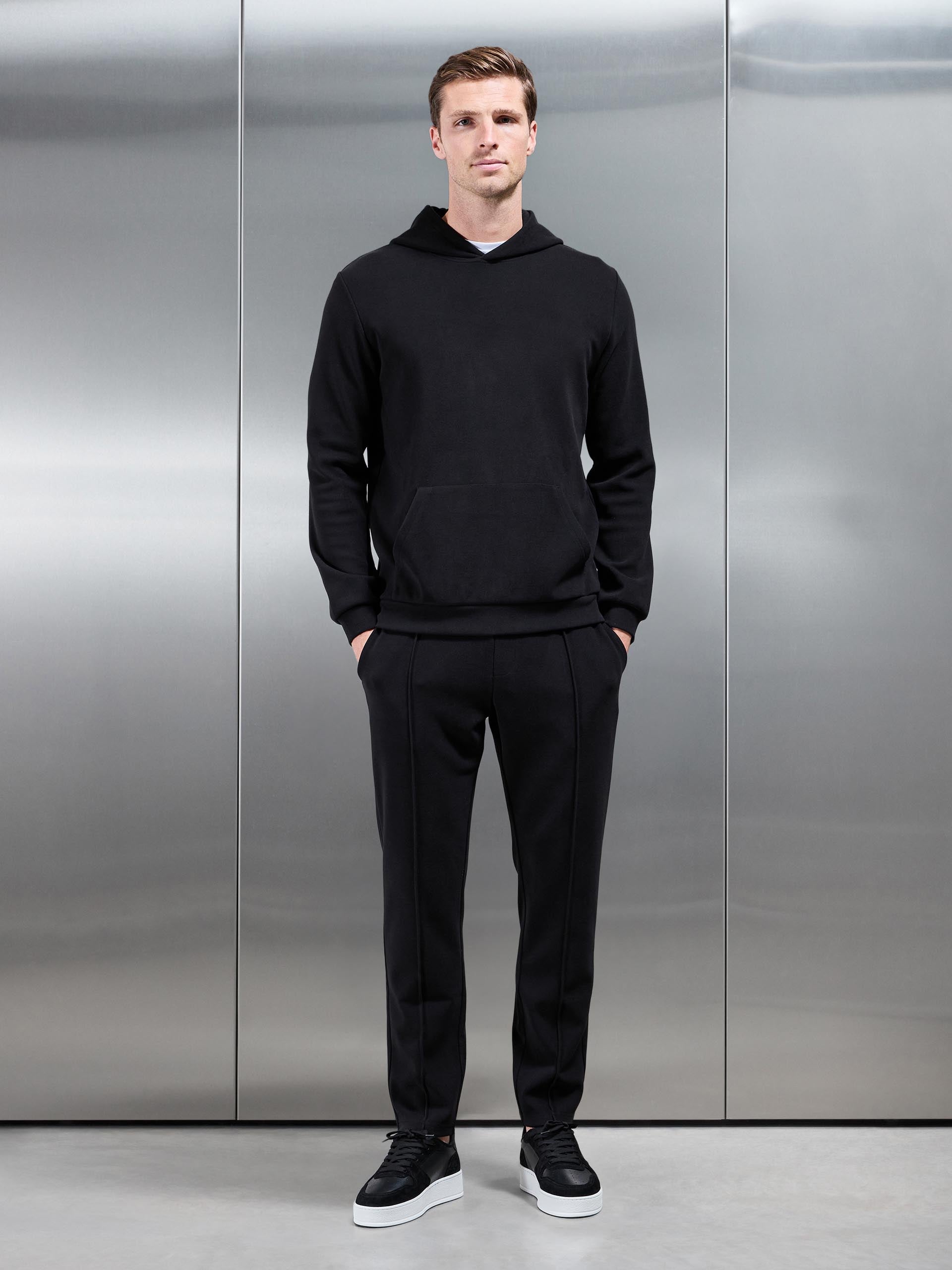 Slim Fit Knitted Jogger in Black