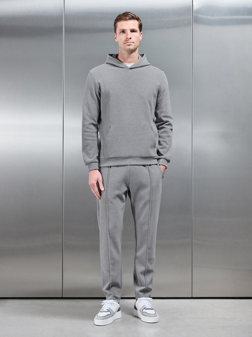 Slim Fit Knitted Jogger in Marl Grey