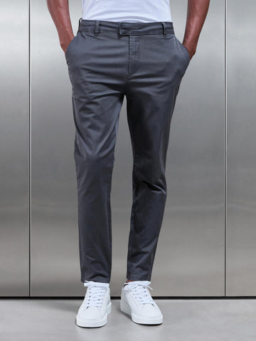 Slim Fit Tailored Chino Trouser in Grey