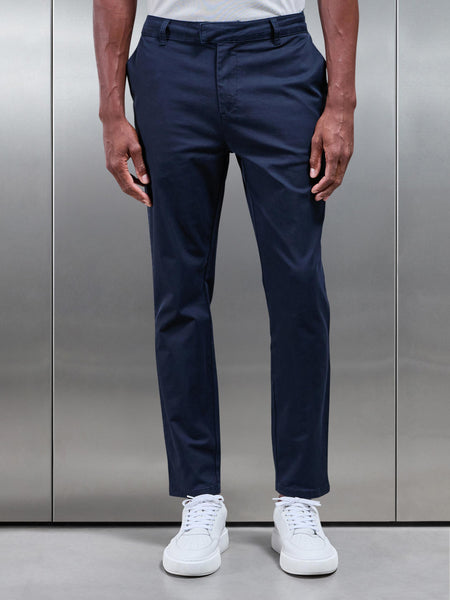 Slim Fit Tailored Chino Trouser in Navy