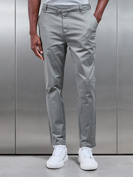 Slim Fit Tailored Chino Trouser in Olive
