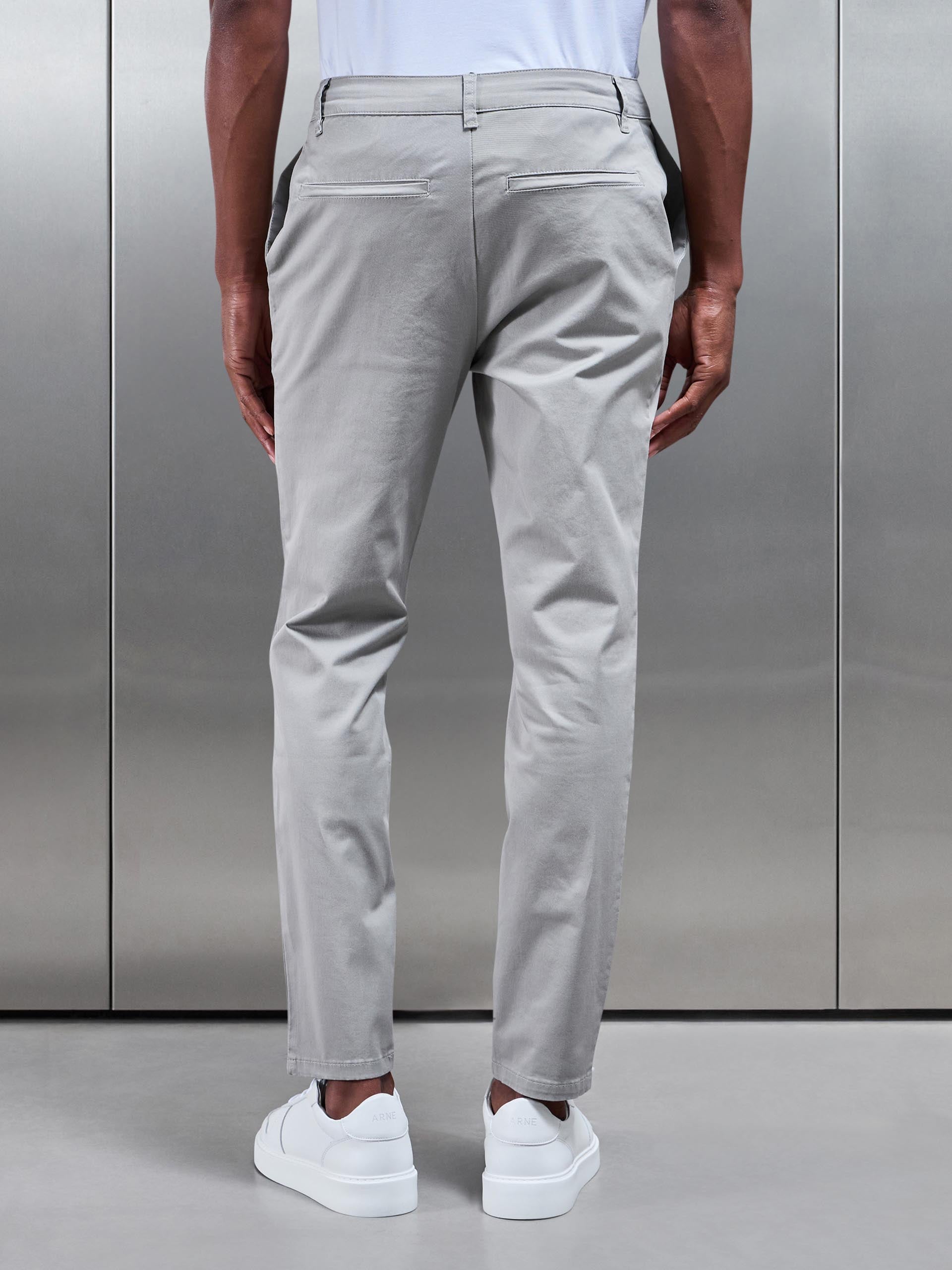 Slim Fit Tailored Chino Trouser in Stone
