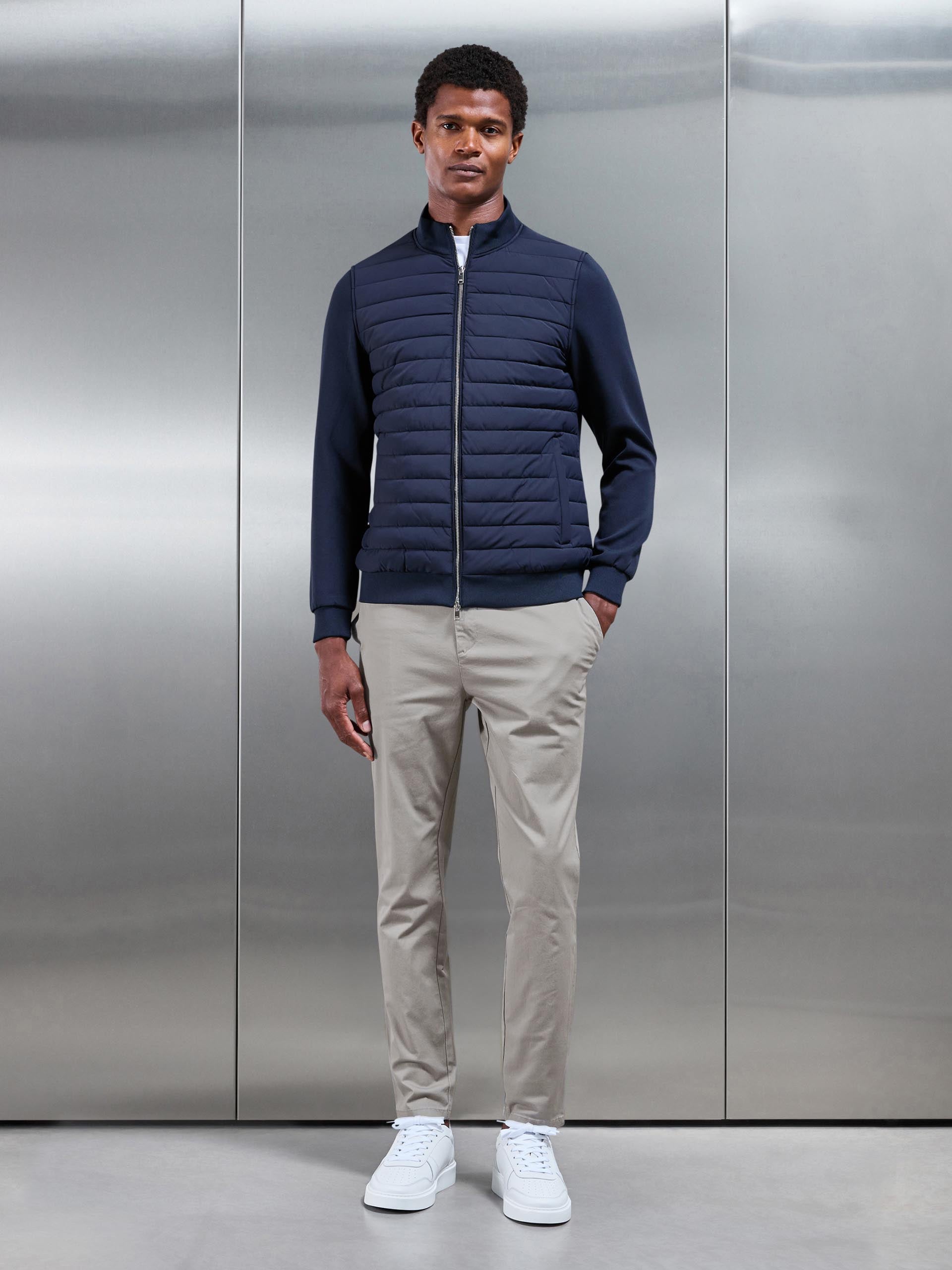 Slim Fit Tailored Chino Trouser in Stone