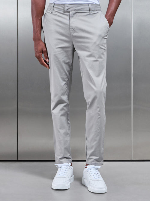 Slim Fit Tailored Chino Trouser in Stone