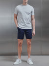 Slim Fit Cotton T-Shirt in Mid Grey
