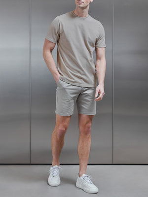 Slim Fit Cotton T-Shirt in Oatmeal