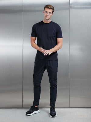 Slim Fit Cotton T-Shirt in Black