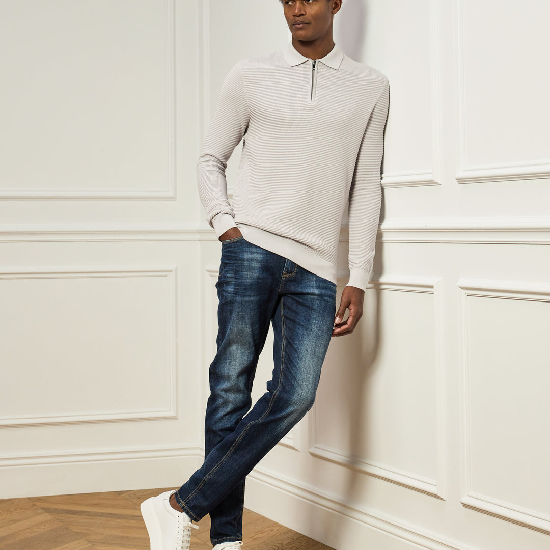 Slim Fit Denim Jeans in Dark Blue
