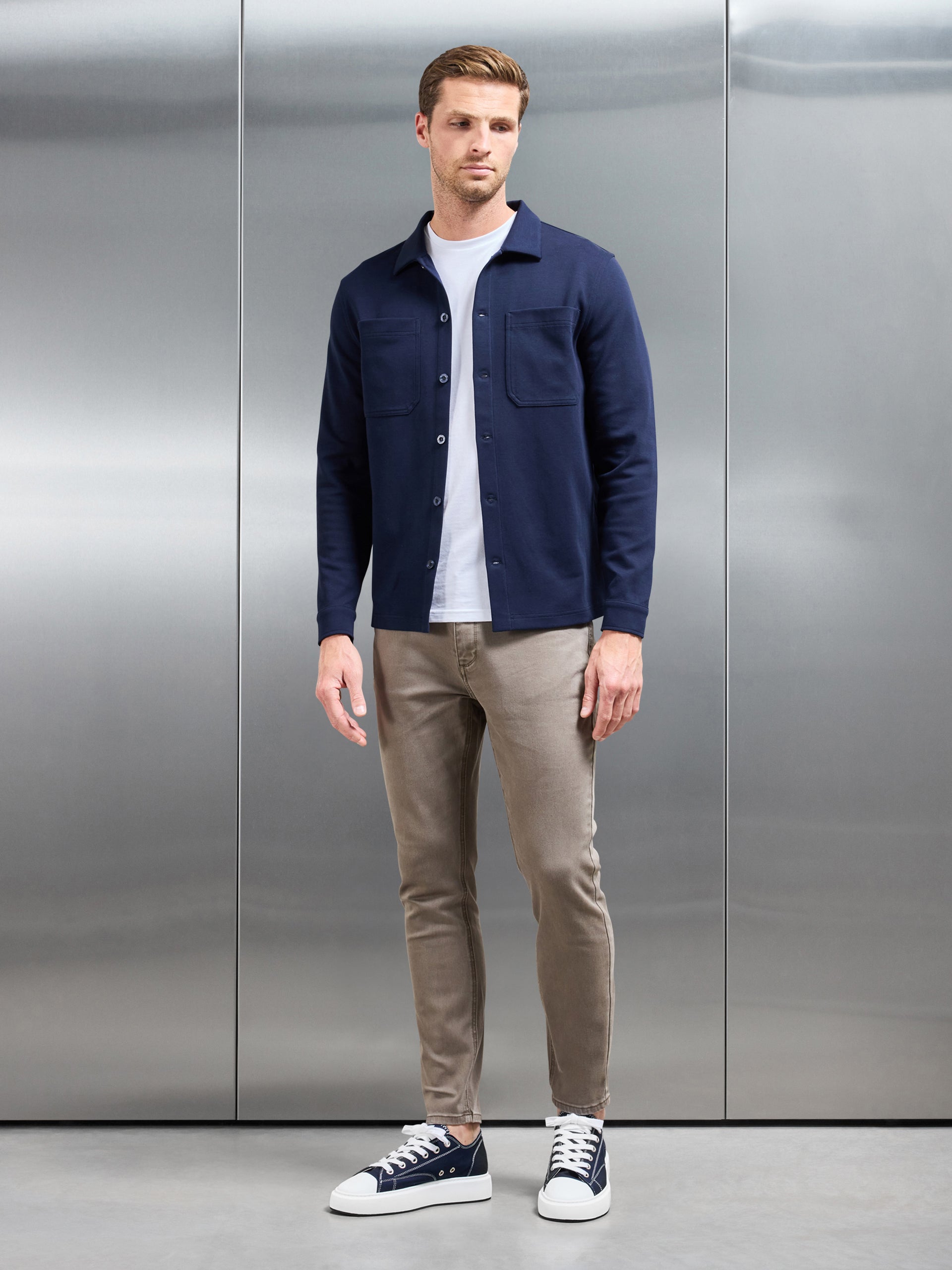 Slim Fit Denim Jeans in Olive