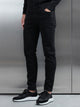 Slim Fit Denim Jeans in Solid Black