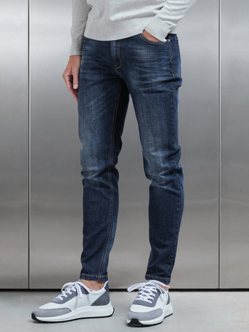 Slim Fit Denim Jeans in Dark Blue