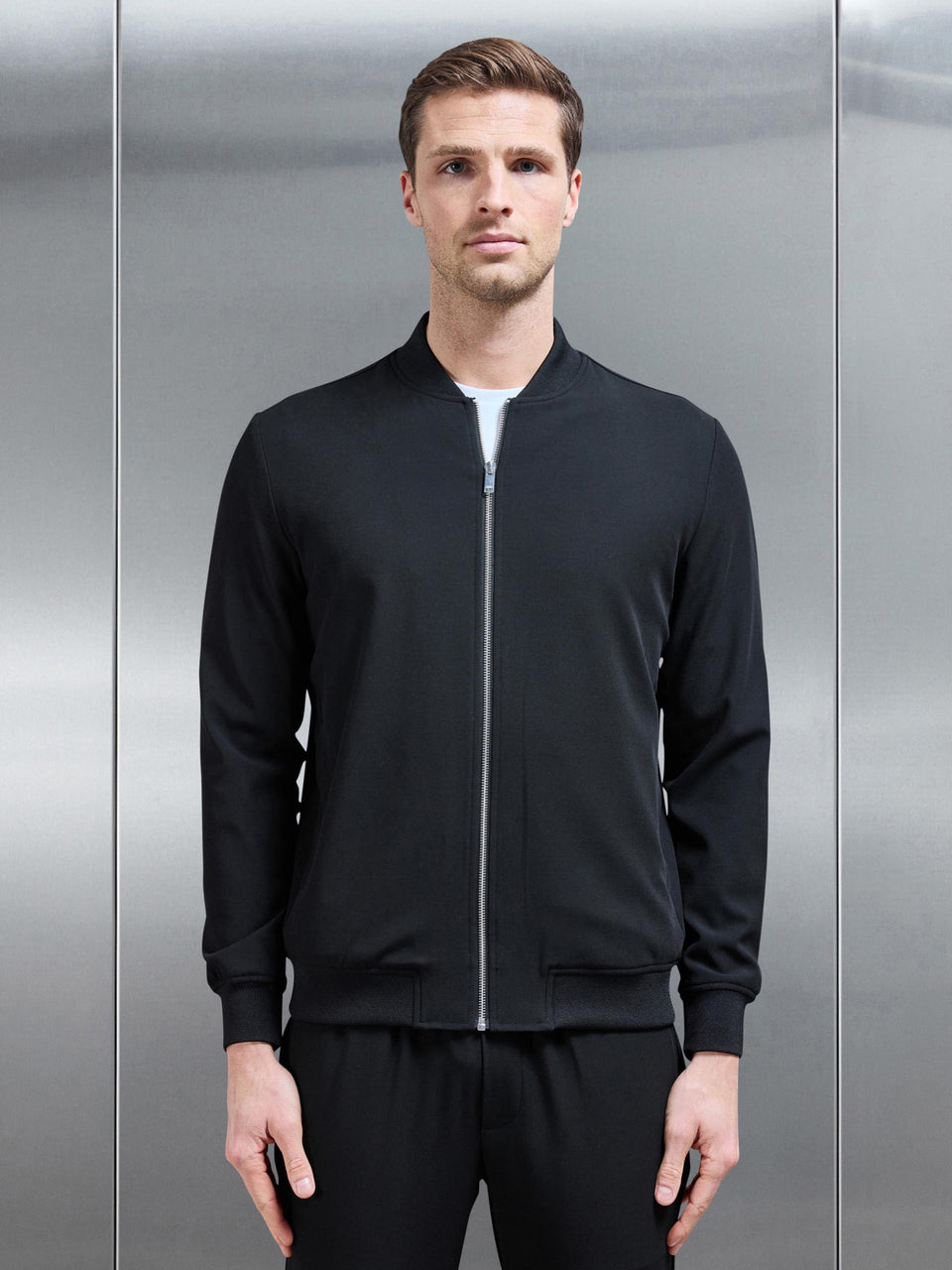 Smart Bomber Jacket in Black