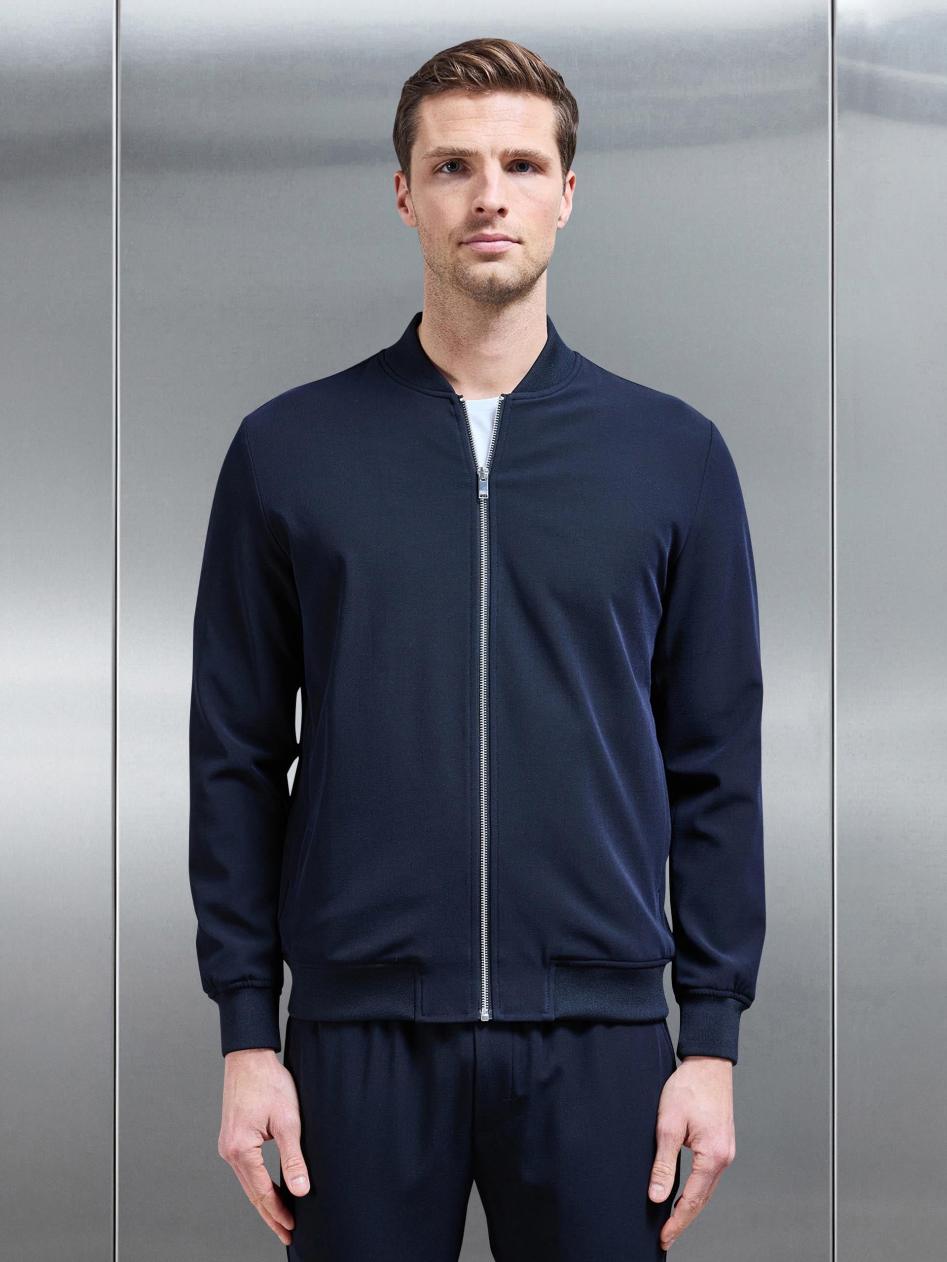 Smart Bomber Jacket in Navy