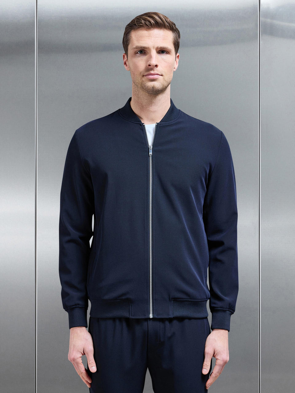 Smart Bomber Jacket in Navy