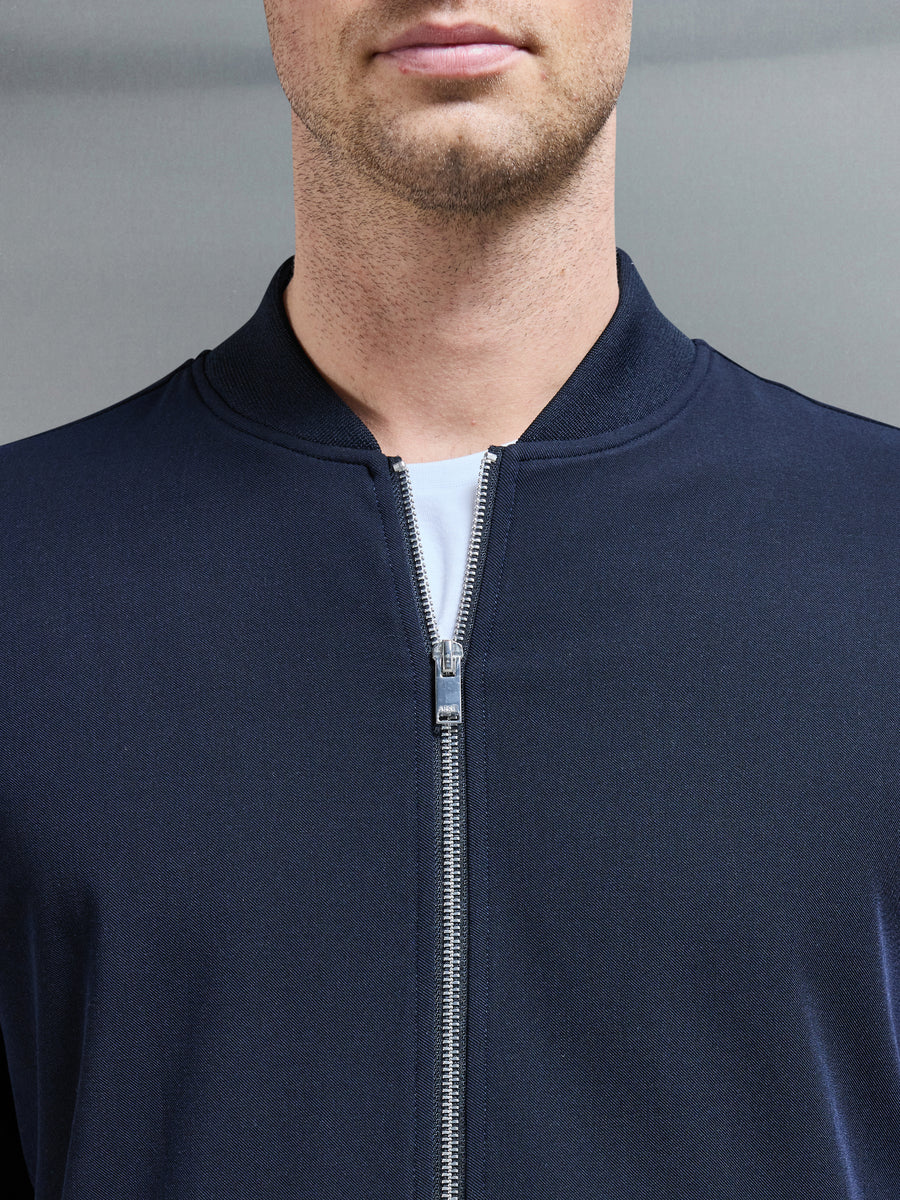 Smart Bomber Jacket in Navy