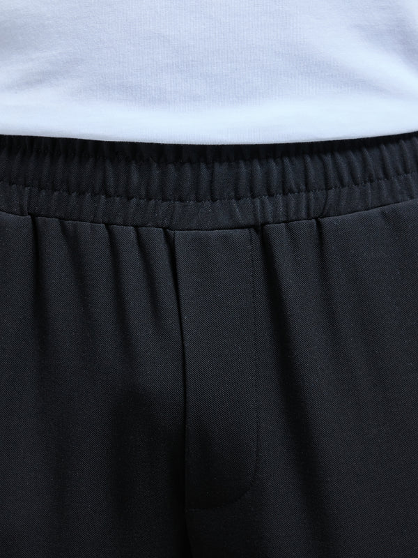 Smart Drawstring Trouser in Black