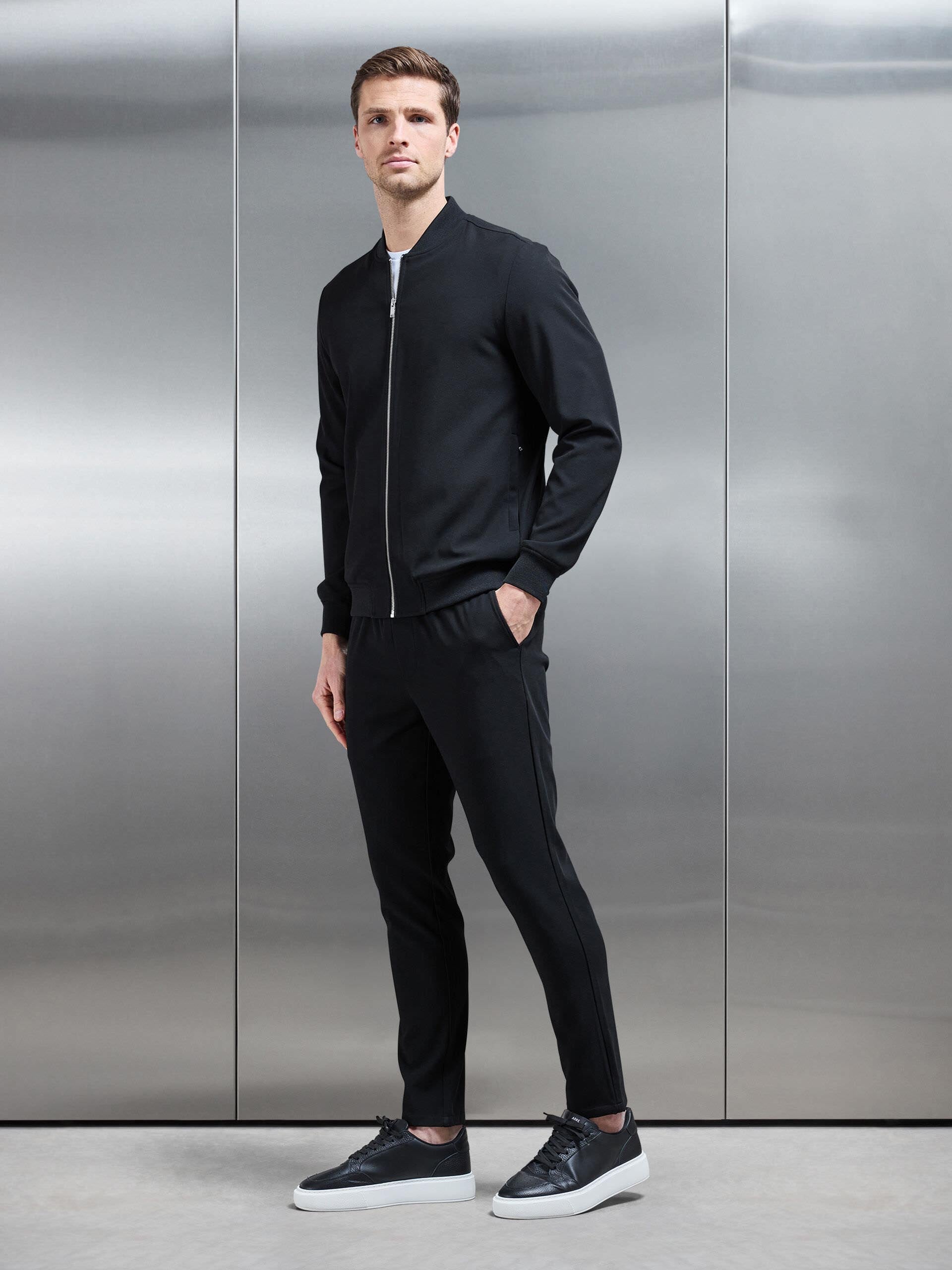 Smart Drawstring Trouser in Black