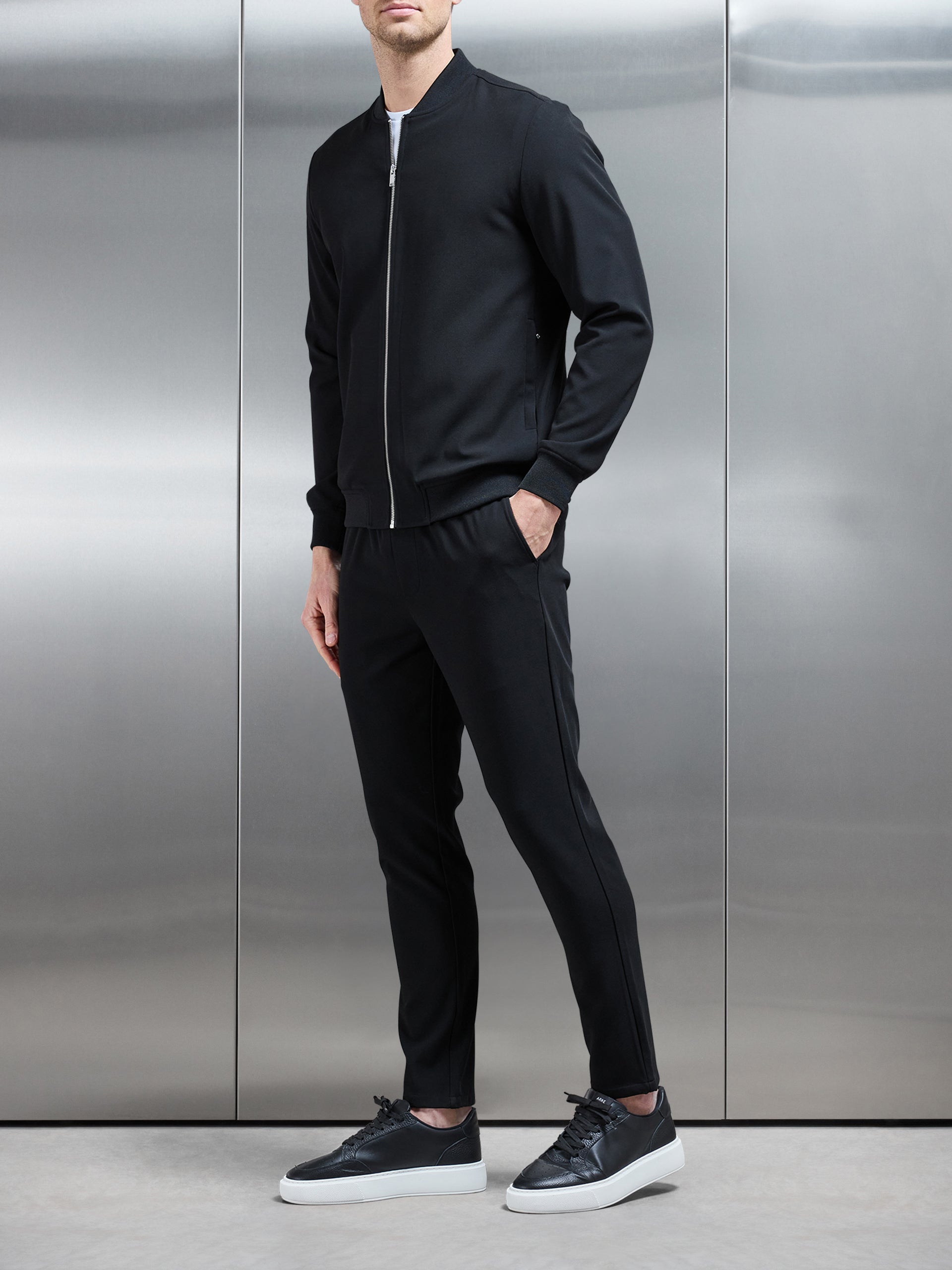 Smart Drawstring Trouser in Black