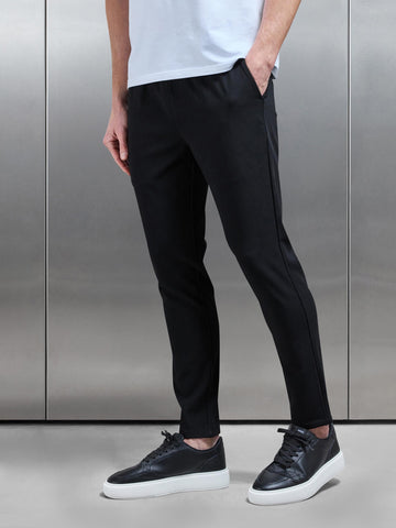 Smart Drawstring Trouser in Black