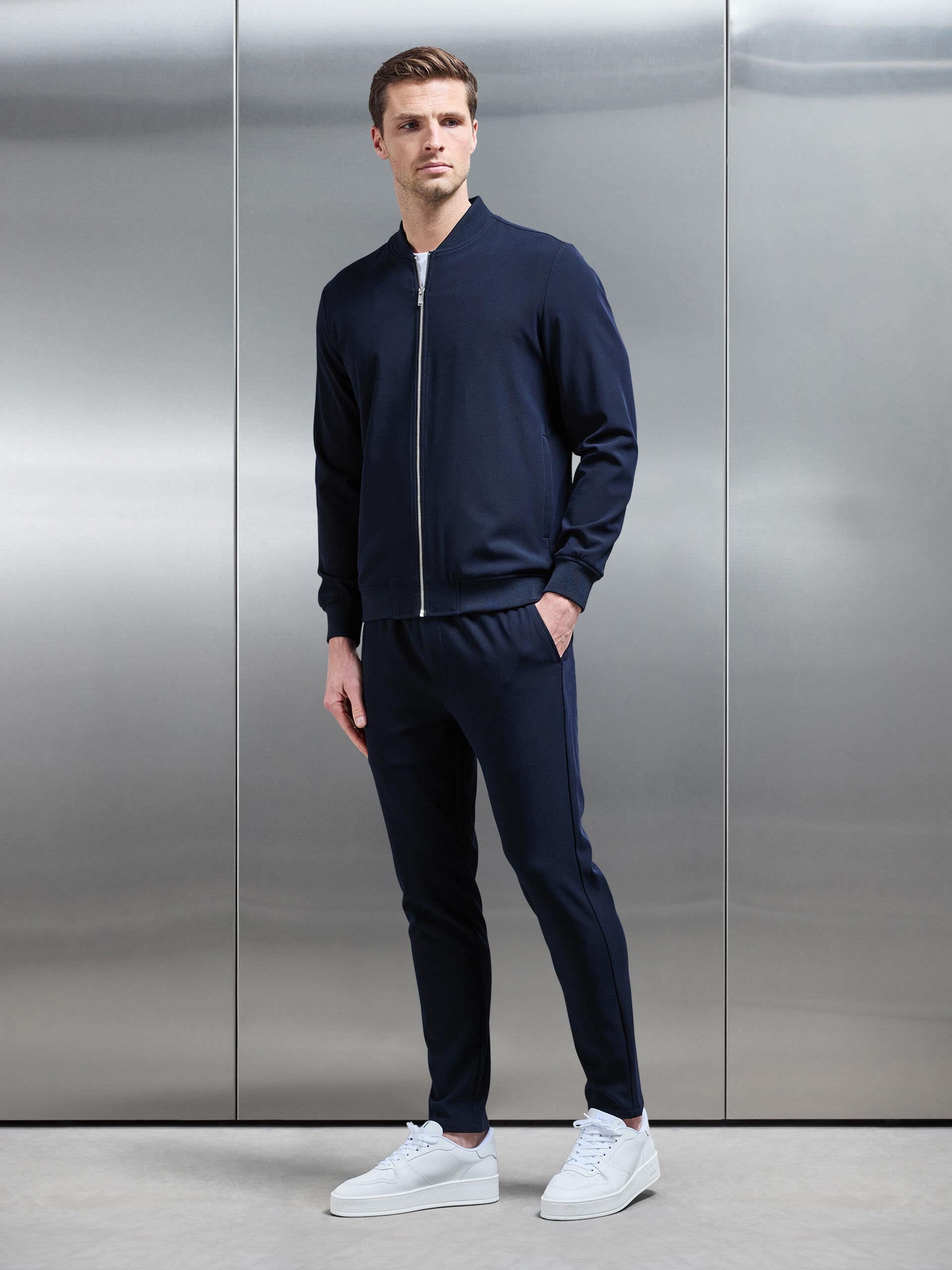 Smart Drawstring Trouser in Navy
