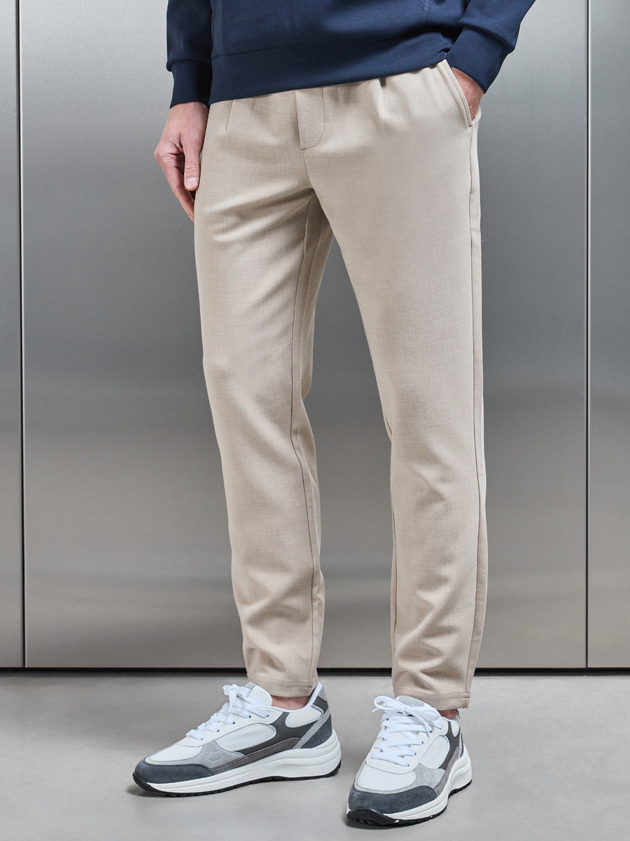 Smart Casual Trouser in Stone