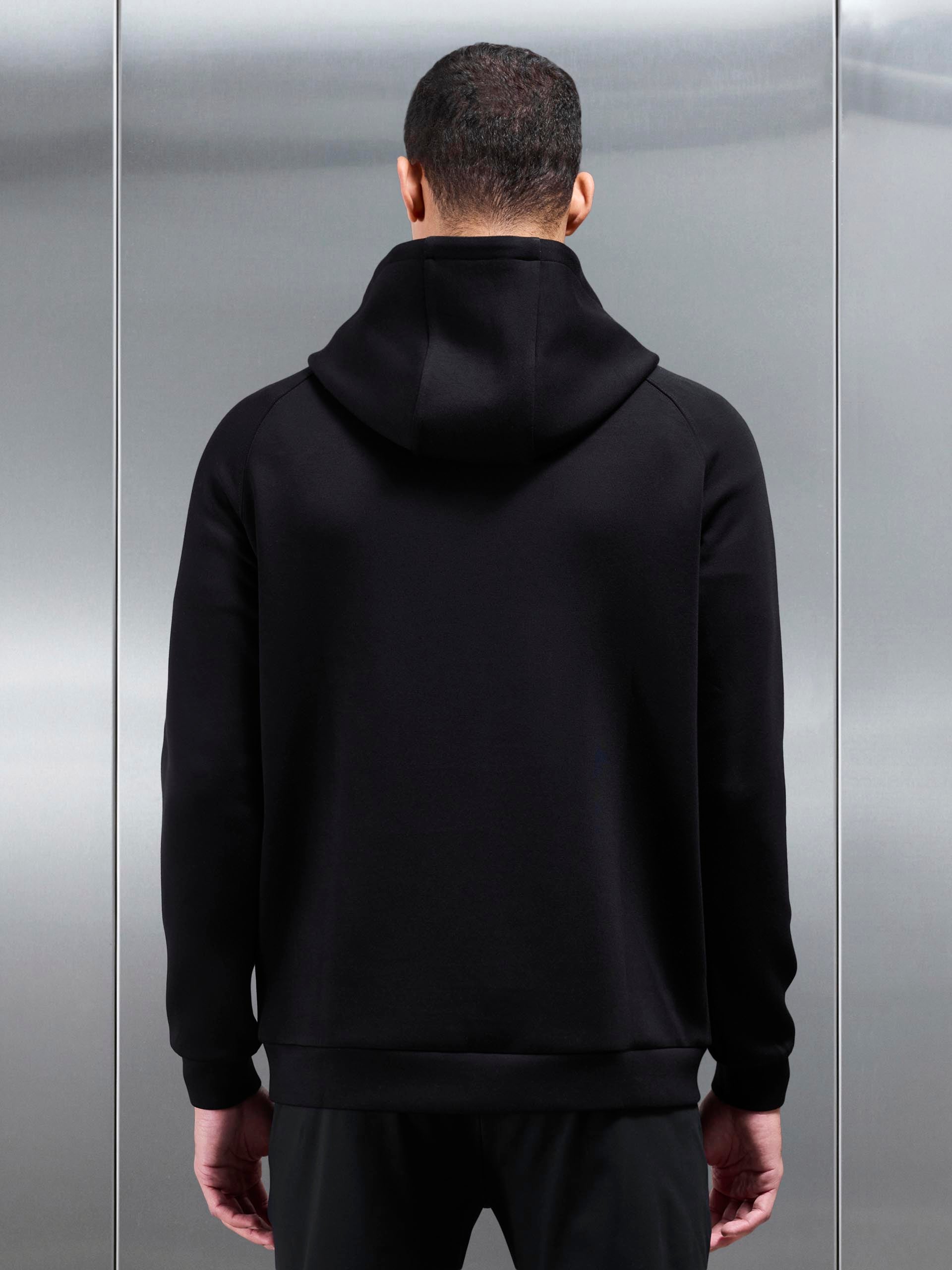 Soft Interlock Active Hoodie in Black