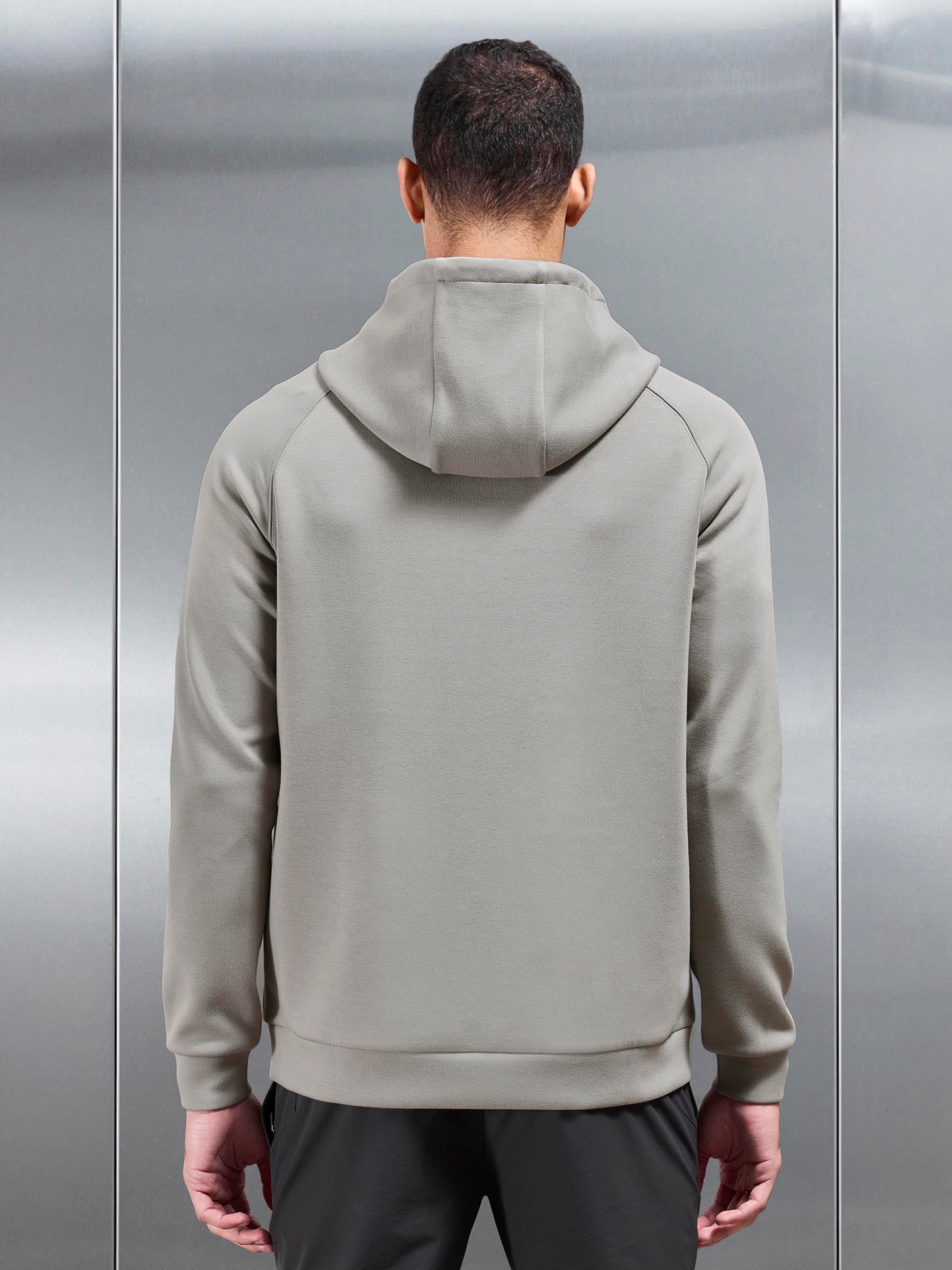 Soft Interlock Active Hoodie in Stone