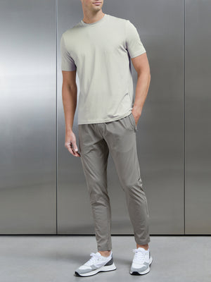 Stretch Cotton Modal T-Shirt in Stone