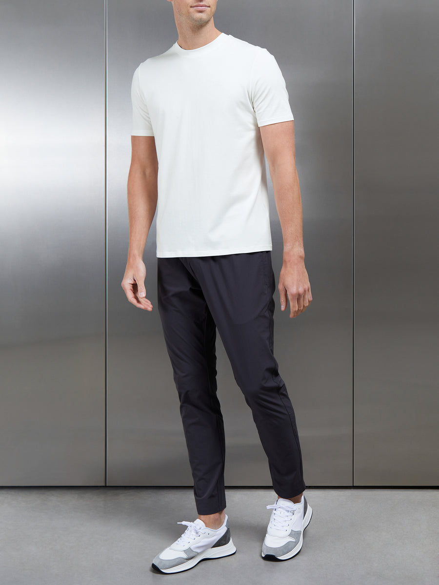 Stretch Cotton Modal T-Shirt in White