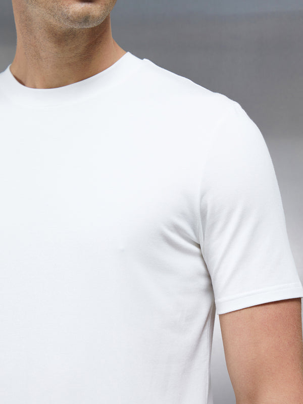 Stretch Cotton Modal T-Shirt in White