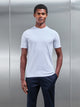 Stretch Slim Fit Cotton T-Shirt in Marl Grey