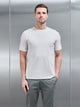 Stretch Slim Fit Cotton T-Shirt in Off White