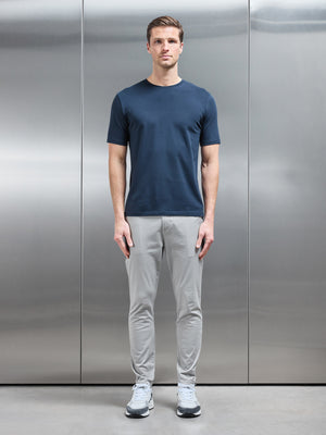 Stretch Slim Fit Cotton T-Shirt in Navy