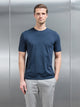 Stretch Slim Fit Cotton T-Shirt in Navy