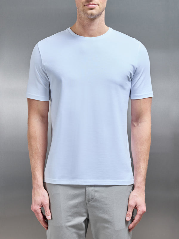 Stretch Slim Fit Cotton T-Shirt in White